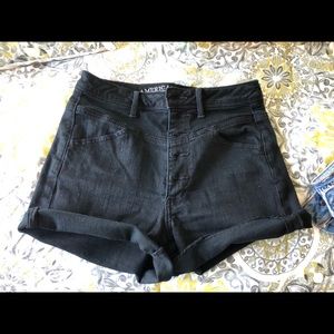 American eagle high waist jean short